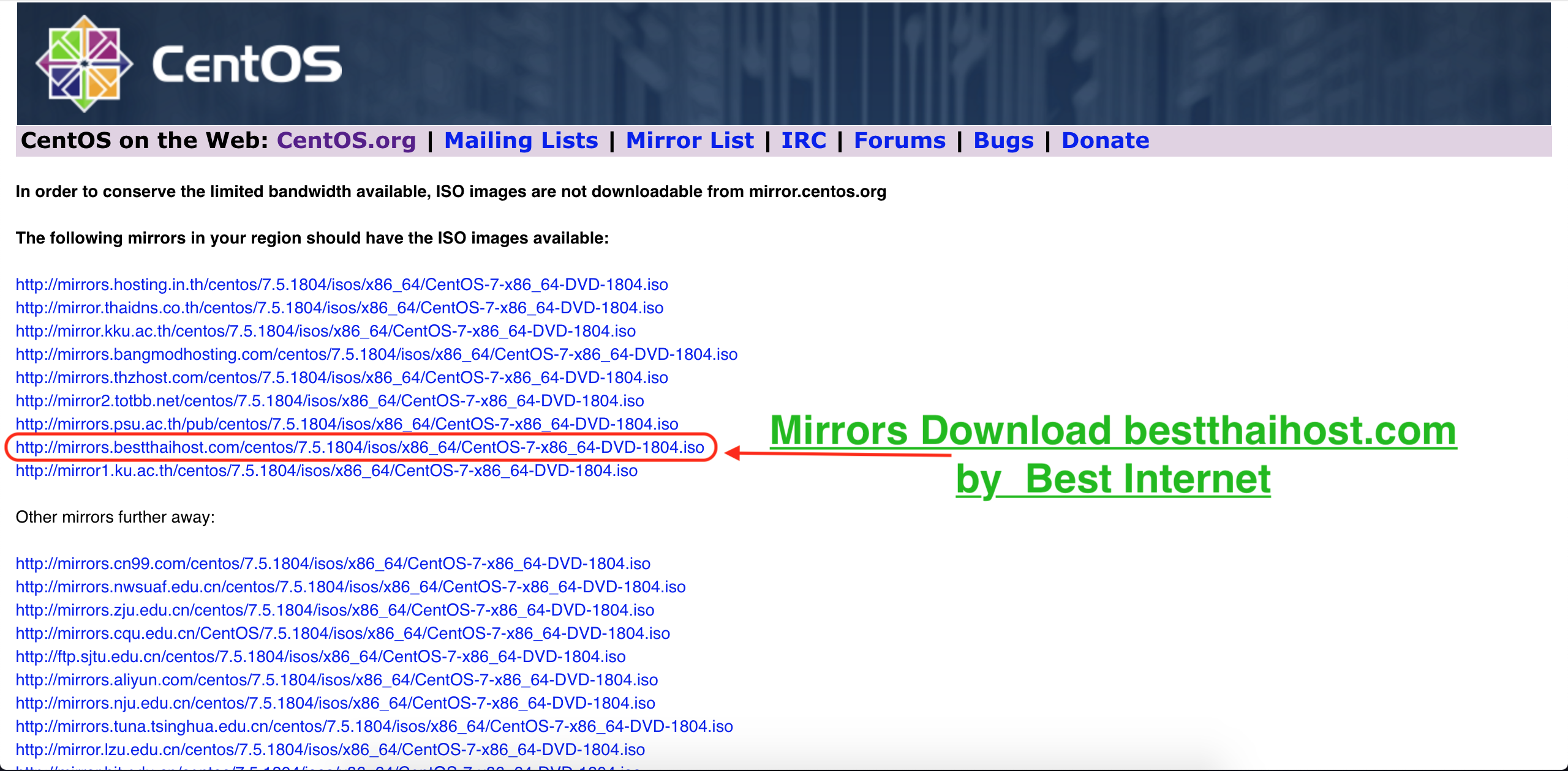 Mirror Download Centos Thailand